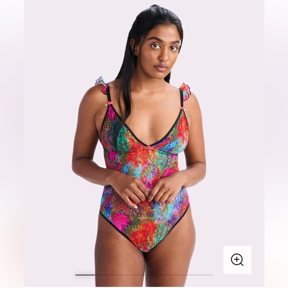 Parade Tops - Silky Mesh Flutter Bodysuit